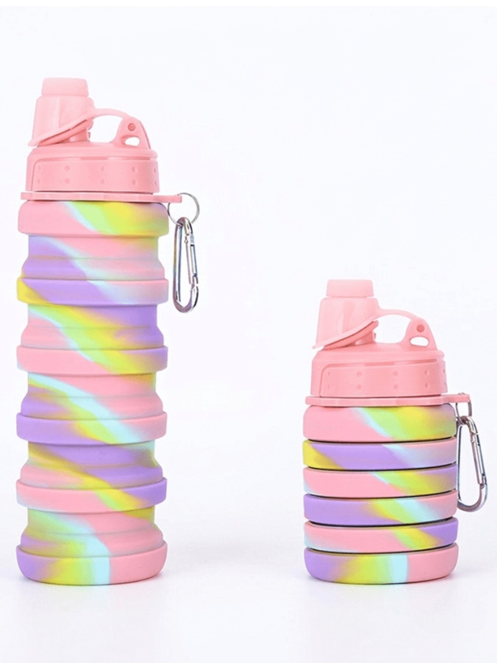 Portable Silicone Water Bottle Retractable -Collapsible-Folding Bottle Cups